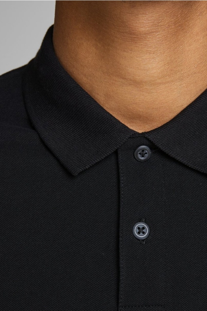 JJEBASIC POLO SS NOOS 12136516 Black/SLIM FIT